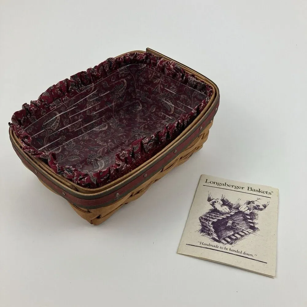 Longaberger Fathers Day Paper Basket 1992 | /w Liner & Protector VTG (16000)